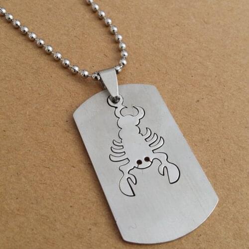 Stainless steel Star Sign double deck twelve constellation logo overlapping detachable zodiac Sign birthday Horoscope necklace