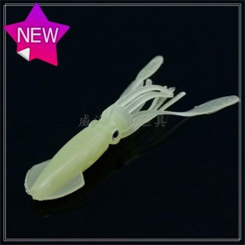 5Pcs 11cm/8g Large Squid Luminous Lure Octopus Lure Skirts Simulation Bionic Octopus Squid Soft Bait Silicone Sea Fishing Bait