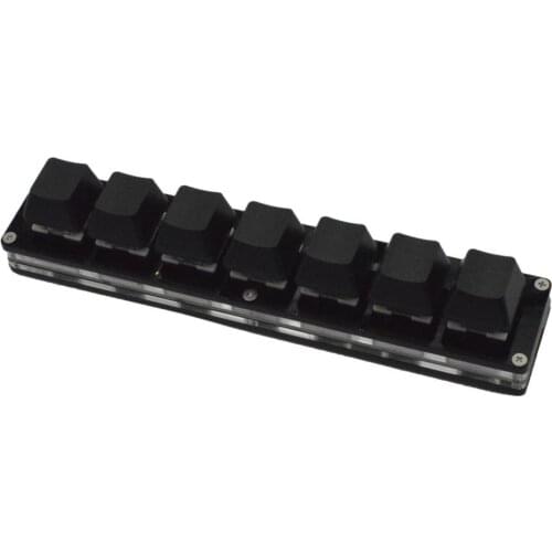 7keys New Keypad USB Gaming Keyboard RGB LED Backlit Wired Silent Keyboard Noiseless