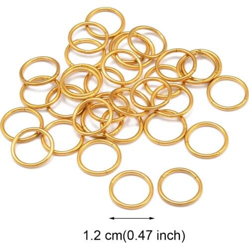 Anniyo 1 pairs / Diameter 1.2CM Spring Ring Earrings Gold Color for Women Girls Kiribati Jewelry Micronesia Gifts #000153