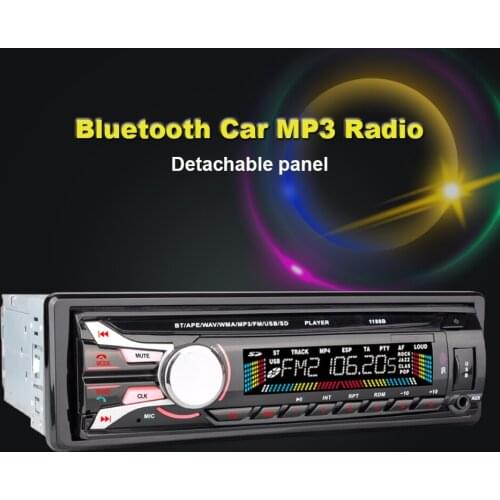1 Din Bluetooth Autoradio Car Stereo Radio FM Aux Input Receiver SD USB 1188B 12V 12V MP3 Audio MP3 Multimedia Player