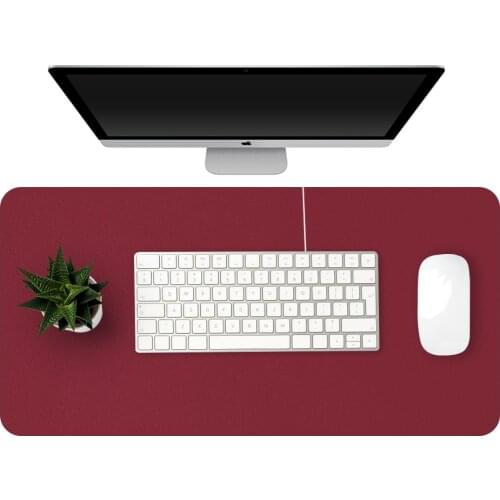 Large Artificial Leather Desk Mat Mouse Pad Double-Faced PU Leather Pattern Table Mat,900*430mm, 800*400mm