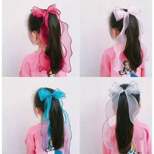 Children Cute Colors Ribbon Lace Bow Ornament Hair Clips Girls Lovely Sweet Barrettes Hairpins Kids Hair Accessories Gift Lolita