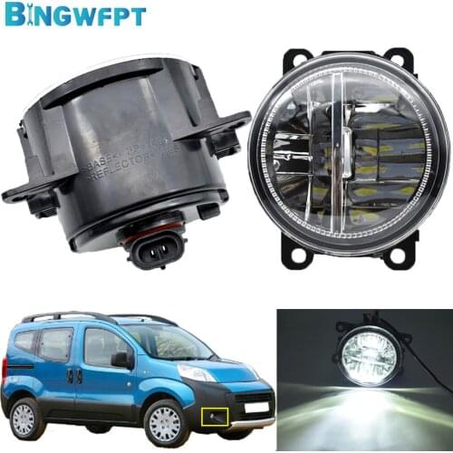 Daytime Running Light Car H11 LED 12V For Peugeot Bipper Tepee 2008-2018 Fog Lamp Assembly Headlights Fog Light
