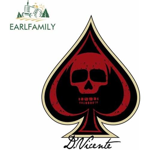 EARLFAMILY 13cm x 7.9cm for Smiling Tiki Tour Car Stickers Fine Windows Windshield Fine Cartoon Motorcycle Anime Car Assessoires