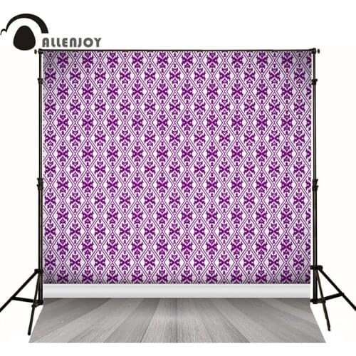 Allenjoy photography backdrops vintage floral interior purple luxury elegant backgrounds for photo studio vinyl bokeh royal