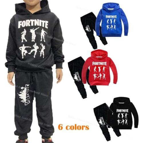 Fortnites Kids Clothing Sets 2-16Y Game Hoodies Print Clothes Boys Tops Sweater + Trousers Pants 2pcs Suit Gifts Toddler Outfit