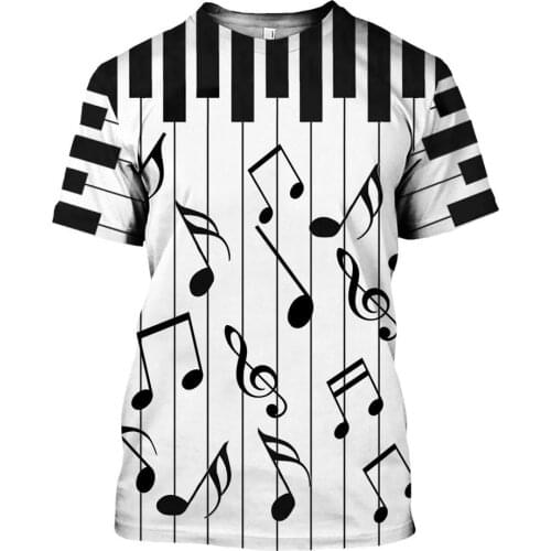 PLstar Cosmos Printed Piano music 3d t shirts tshirt tees summer funny Harajuku short sleeve Musical instrument streetwear-1