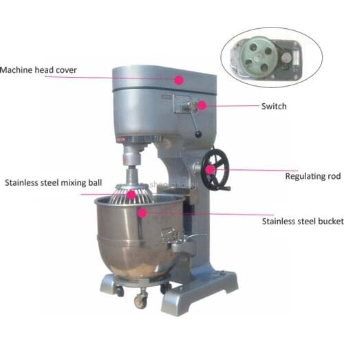 80L Commercial stirring machine 3-gear adjustable egg/cream/milkshake mixing machine eggbeater SM-801 multi-function mixer 380V
