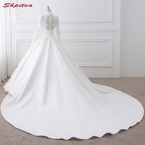 Long Sleeve Lace Wedding Dress Ball Gown Wedding Gowns Weeding Weding High Neck Bridal Bride Dresses Weddingdress