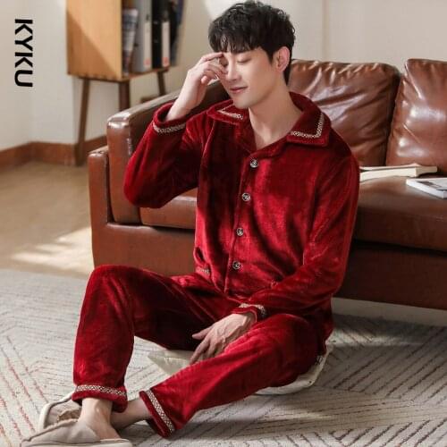 KYKU Men's Warm Pajamas
