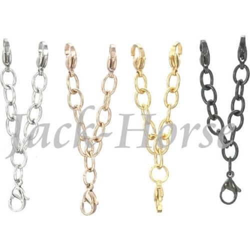 Top selling stainless steel mixed color locket extender necklace extender finding