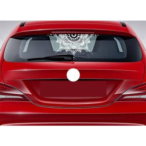 Lotus Mandala Flower Car Decoration Wall Sticker Paper Bohemian Style Removable Mural Yoga Buddhism Meditation Window Sticker