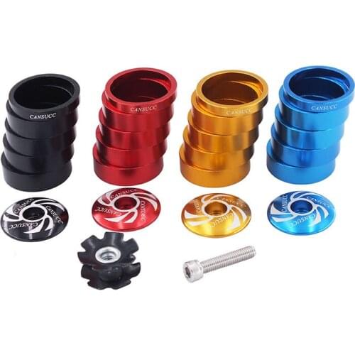 CANSUCC Mountain Bike Road Dead Flying Front Fork Washer Aluminum Bicycle Front Fork Headset Gasket Sunflower Kit
