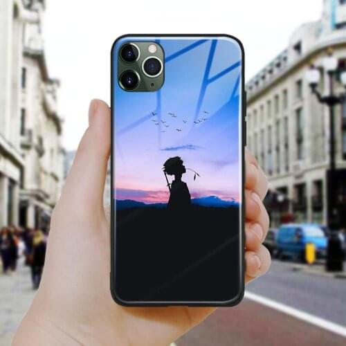 Samurai Champloo Art design Soft Silicone Glass Phone Case Cover Shell For iPhone SE 6 6s 7 8 Plus X XR XS 11 12 Mini Pro Max