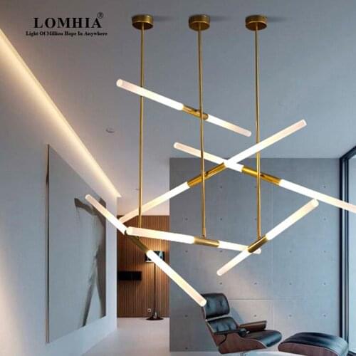 NEW Nordic Modern LED Tube pendant lamp light bar Ac90-260v 360 Rotation Universal lighting fixtures Living Room restaurant new