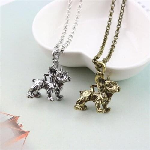 New Ethnic Style Alloy Necklace Cute Puppy Bulldog Pendant Men And Women Universal Necklace For Dog Lovers To Wear Jewelry