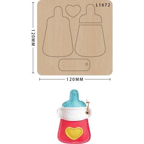 New dies and stamps Punch Hanging Keychain Pendant Cute Baby Bottle Shaped Cutter Mould Suitable for big shot sizzix machines