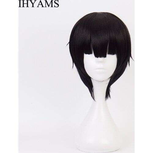 Toilet-Bound Hanako-kun Cosplay Wig Jibaku Shounen Hanako-kun Cosplay Black Short Wig Heat Resistant Synthetic Hair