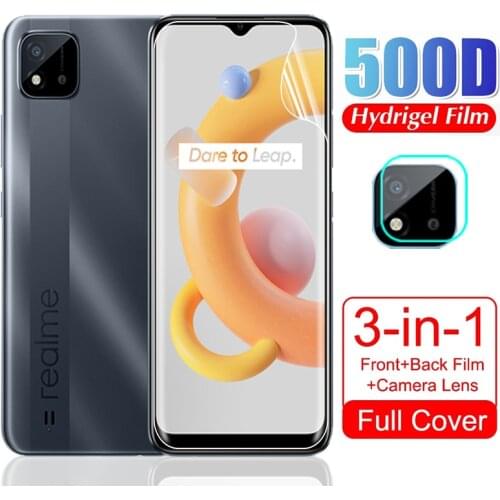 For OPPO Realme C11 2021 Soft Hydrogel Screen Protector Camera Lens Front Back Protective Film For Realmy Realmi C 11 Not Glass