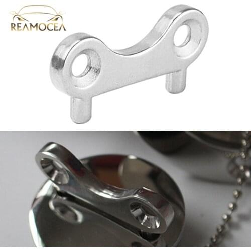 Reamocea 1x 316 Stainless Steel Boat Tank Deck Filler Spare Key Heavy Duty Marine Yacht Water Gas Fuel Cap Open Tool Replacement