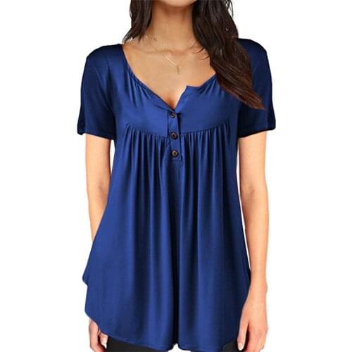 Women Summer V Neck Short Sleeve Shirt Loose Sexy Camiseta Feminina Shirts Female Oversize Long Style Tops