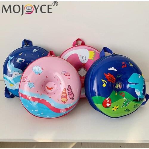 Kindergarten Children Cute Cartoon Pattern Donuts Knapsack Portable 3D Hard Shell Girls Boys Backpack Fashion Zipper School Bags