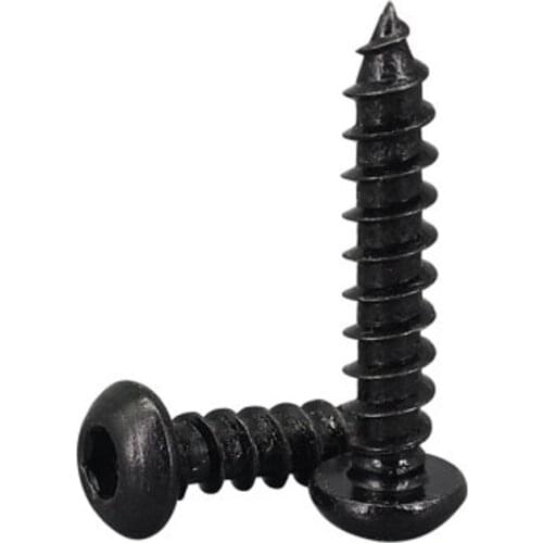 M3 M4 Hex socket Screw Half Round head Self-tapping Bolts Allen Screws Black 8.8 Grade 6-30mm Length