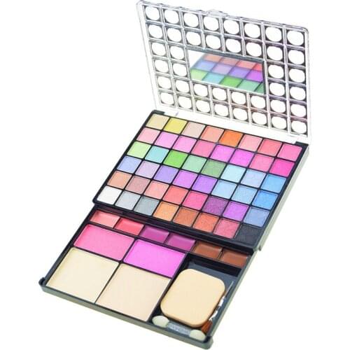 Eyeshadow Makeup Set 58 Color/Box Palette Nude Waterproof Glitter Pigment Smoky Eye Shadow Pallete + Lipgloss + Powder + Blush