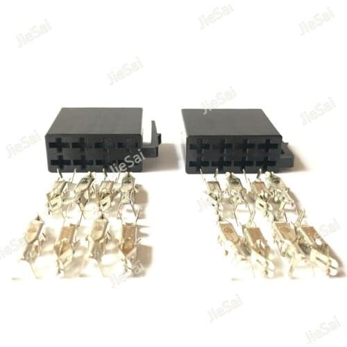 Universal Car Radio ISO Connector Female Car Radio Connector 8 Pin Adaptor Plug Use For Wire Harness 10487