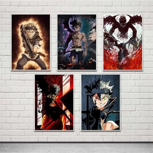 Japan Fighting Anime Black Clover Canvas Painting Wall Art Prints Poster Wall Pictures For Home Room Decor (No Frame)