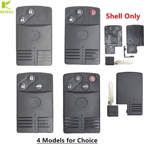 KEYECU Replacement New Smart Card Remote Key Shell 2 /2+1/ 3 /3+1 Buttons Case Fob for MAZDA 5 6 CX-7 CX-9 RX8 Miata
