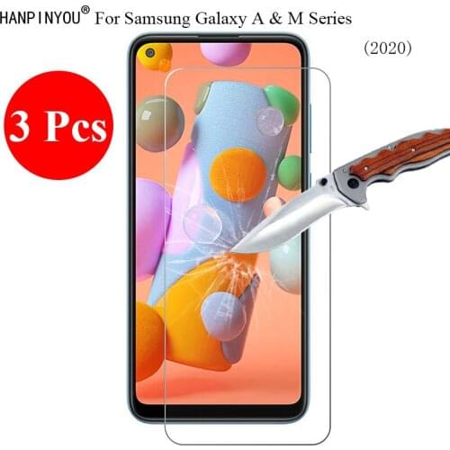 3 Pcs/Lot 9H 2.5D Tempered Glass Screen Protector For Samsung Galaxy A51 A01 A11 A21 A21s A31 Protective Film + Cleaning Tools