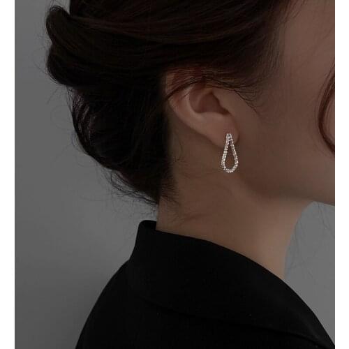 Glitter Aesthetic Long Tassel Threader 925 Sterling Silver Dangle Earrings For Women Fashion Luxury Jewelry Wholesale