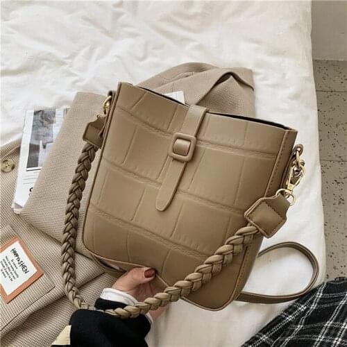 Stone Pattern PU Leather Crossbody Bags for Women 2021 Womens Trending Branded Shoulder Handbags and Purses Lux Hand Bag Totes