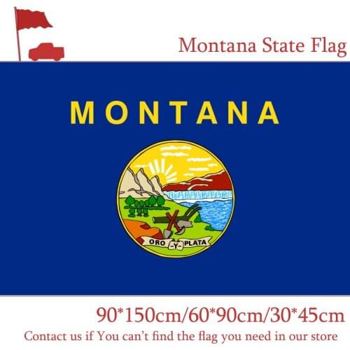 2pcs Flag 90*150cm 60*90cm 3X5FT Flag Of Montana State 90x150cm Customized Pirate Banners 30*45cm Car Flag