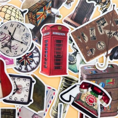 41pcs kawaii Cute daily stickers Decorative paper Sticker Decal For Phone Car Laptop Album diary Backpack Kids Toy Stickers