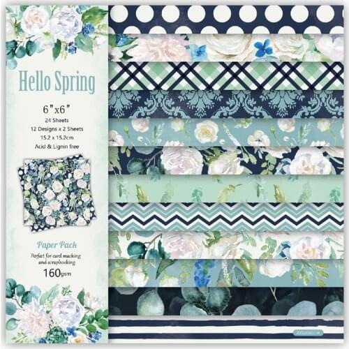 6 inch 12 Sheets new spring Scrapbook Paper Origami Background Paper DIY Card Making Home deco gift arts and crafts