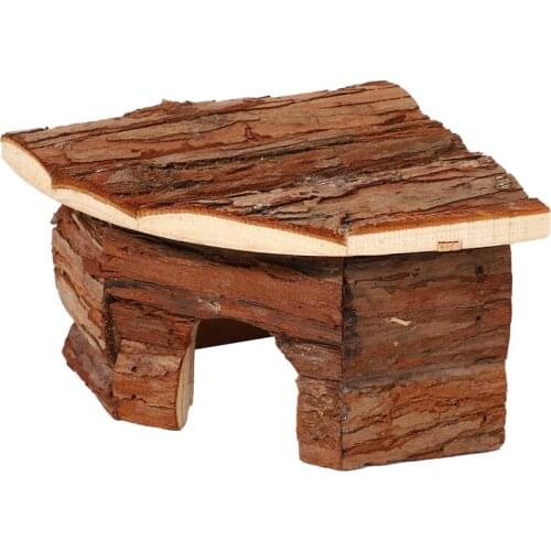 Wooden House Villa Cage Exercise Toys For Hamster Hedgehog Mouse Rat Guinea Pig, #10 Triangle-Hamsters