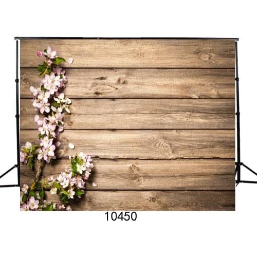 Wooden Plank Floor Flowers Photography Backdrops for Photo Studio Vinyl Photo Background for Baby Photobooth Goods Pets Toy Cake