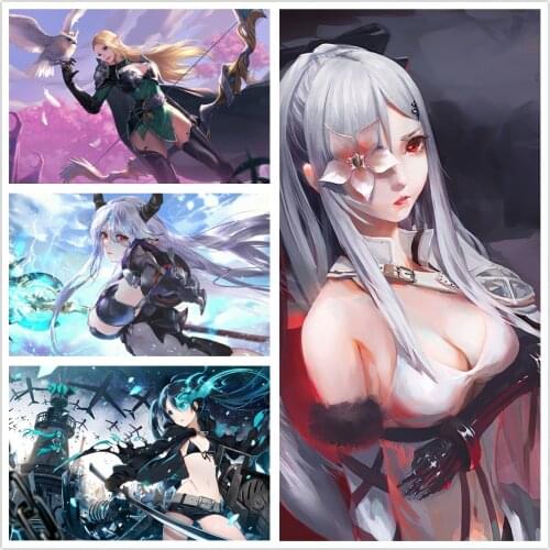 HD Beauty Anime Game Fantasy Girl HD Prints Canvas Wall Art Painting Modular Pictures Home Decoration Poster Living Room Frame