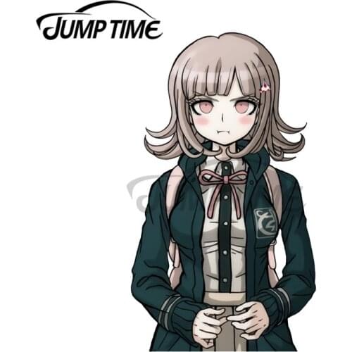 JumpTime 13 x 8.3 cm Angry Chiaki Nanami Gamer Girl Danganronpa Funny Car Stickers and Decals Waterproof Door Wall Decoration
