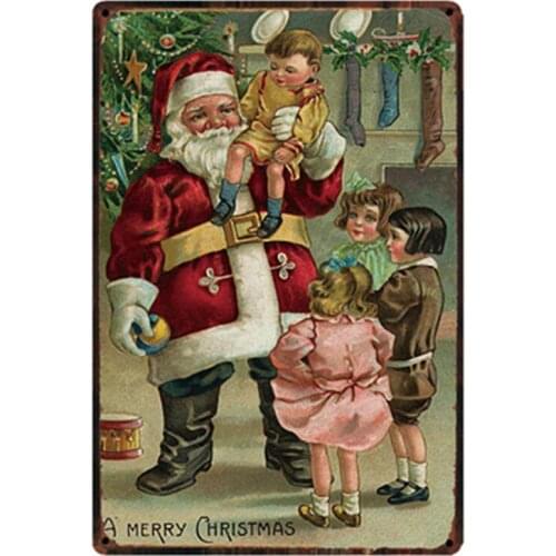 [ Kelly66 ] Merry Christmas New Metal Sign Tin Poster Home Decor Bar Wall Art Painting 20*30 CM Size y-1959