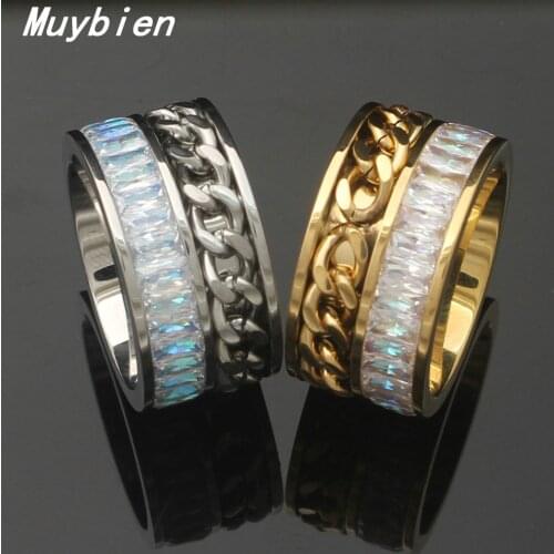 Stainless Steel Ring Jewelry Gold Color Wholesale For Women Fashion Gift Newest Bijoux Femmes Joyas Mujer Store RBJKDYBH