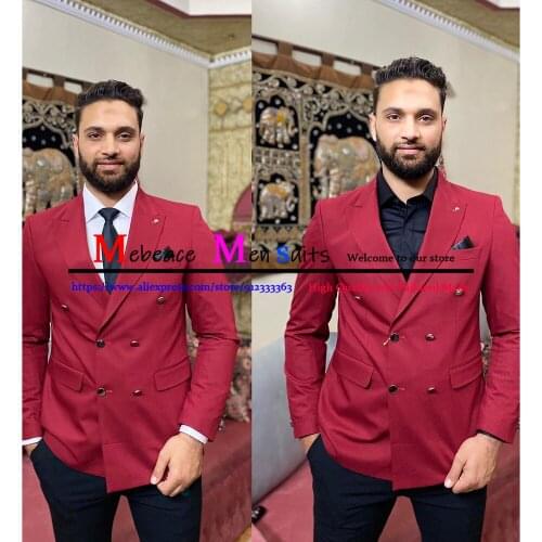 Mens Slim Fit Suits Sets Wedding Groom Tuxedo Formal Office Business Male 2 Piece Classic African Groomsmen Blazer Jacket+Pants