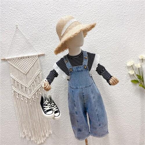 LUOBOBEIBEI Denim Overalls For Girls