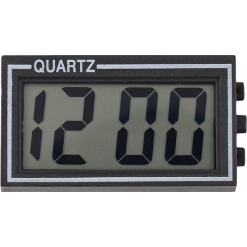 Black Plastic Small Size Digital LCD Table Car Dashboard Desk Date Time Calendar Small Clock With Calendar Function TS-CD92