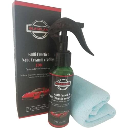 Multifunctional Automotive Nano Ceramic Coating 10H 100ML with Sprinklers Automotive Diamond Plated Superhydrophobic Coating Pla