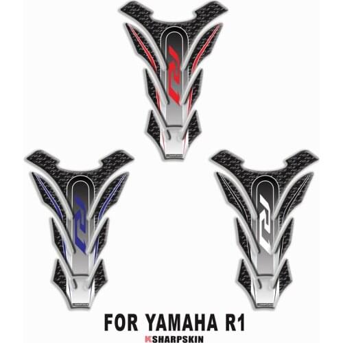 Motorcycle 3D fuel tank pad sticker protective decorative decal For YAMAHA R1 Fishbone Protective Decals