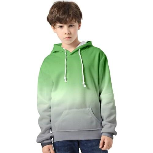 2 To 12 Years Kids Hoodie Neon green hoody 3D Print Boys Girls Hoodies Sweatshirt Teens Outerwear colorful Pullover Clothes